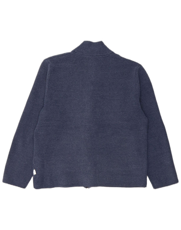Marks & Spencer Pull Cardigan Femme UK 14 Medium Bleu Marine Polyester