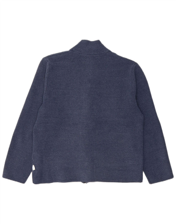 Marks & Spencer Pull Cardigan Femme UK 14 Medium Bleu Marine Polyester