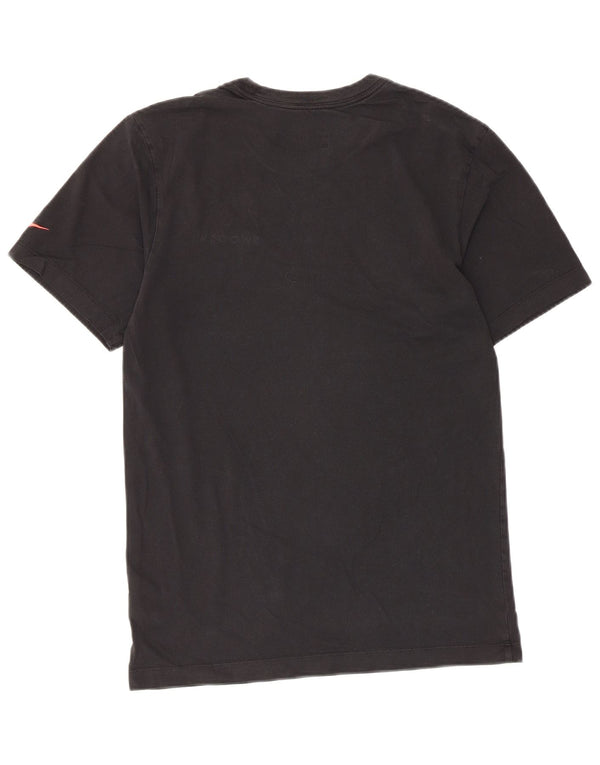 Nike Mens Swoosh Graphic T-Shirt Top Petit Noir Coton