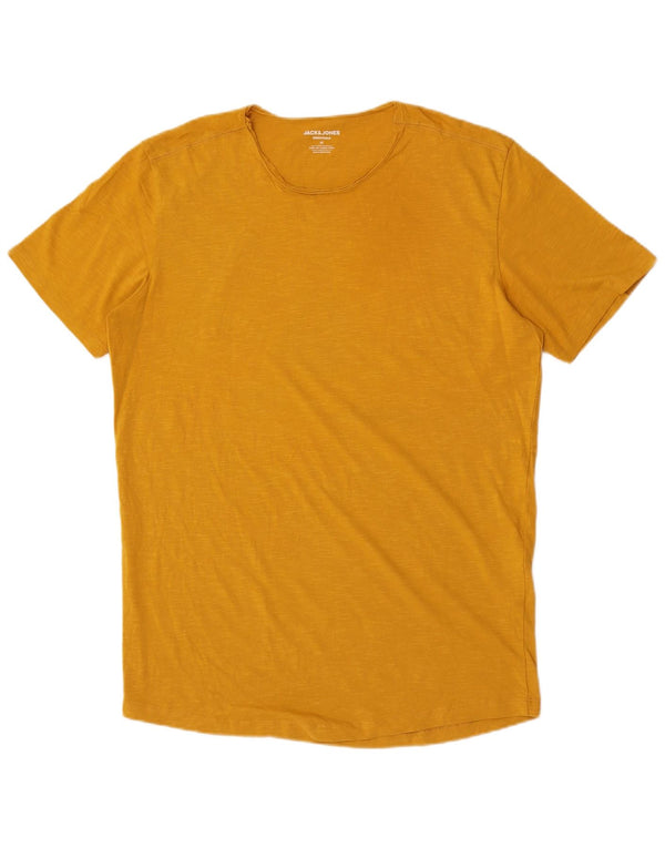 Jack & Jones T-Shirt Regular Fit Homme Jaune Moyen Coton