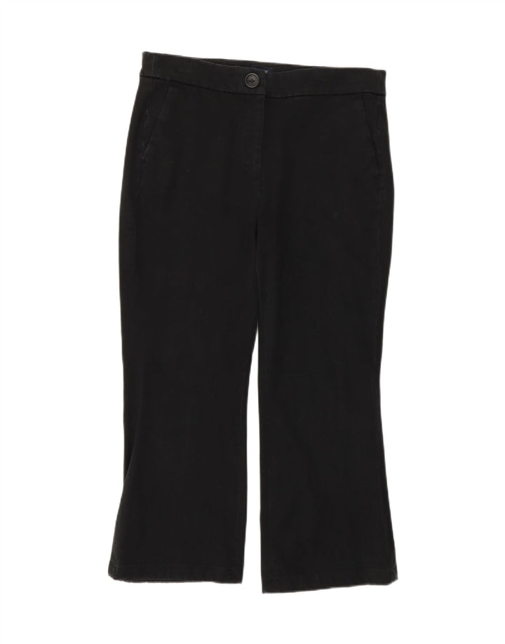J. CREW Womens Bootcut Capri Trousers US 8 Medium W32 L23 Black Cotton Vintage J. Crew and Second-Hand J. Crew from Messina Hembry 