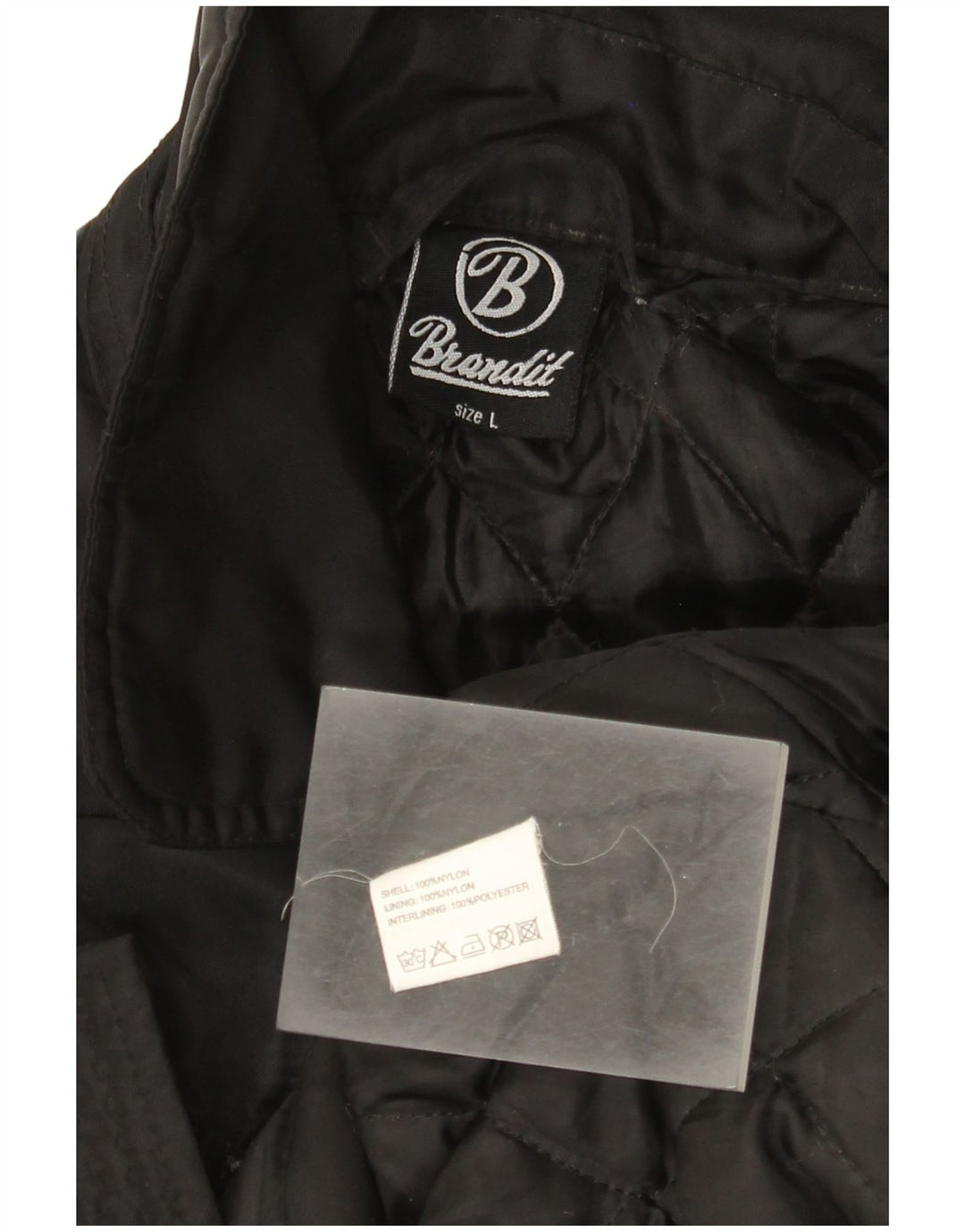 Brandit Veste Bomber Homme UK 40 Large Noir Nylon