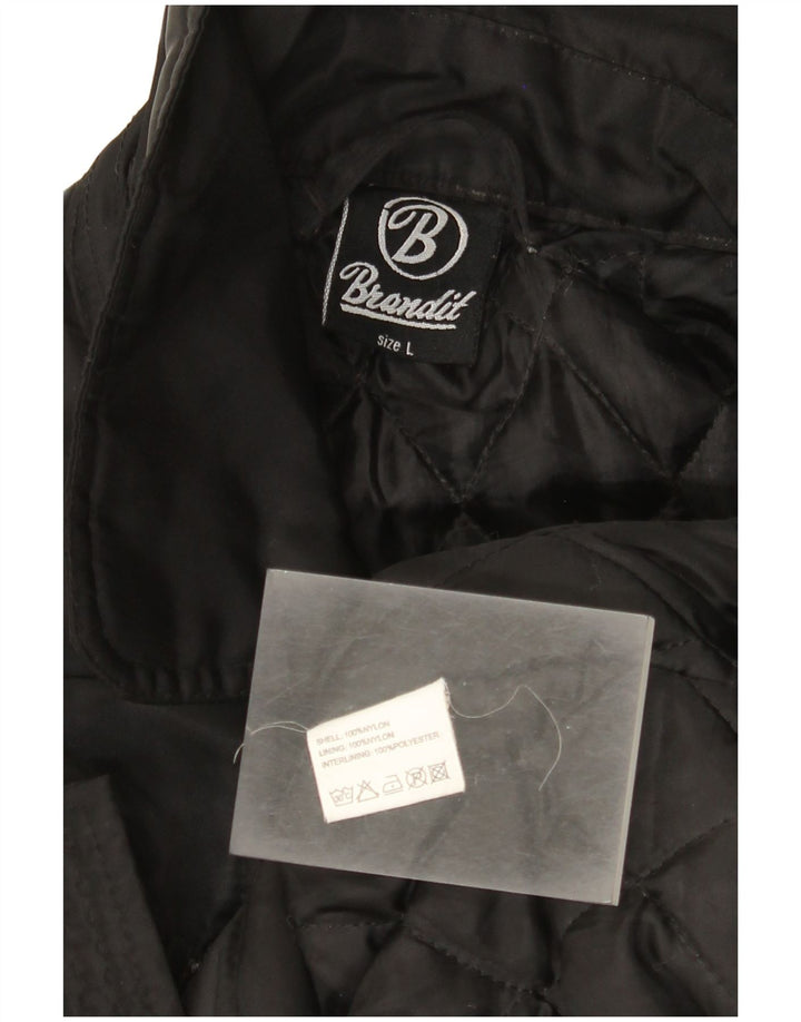 Brandit Veste Bomber Homme UK 40 Large Noir Nylon