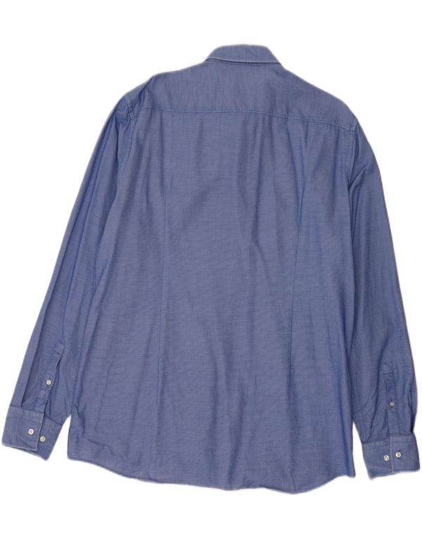 Hugo Boss Chemise Slim Fit Homme Taille 17 1/2 44 XL Coton Bleu