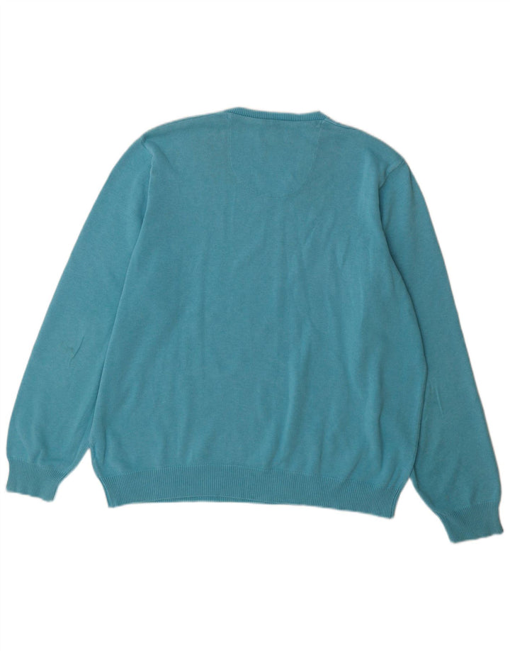 Marks & Spencer Pull coupe classique à col en V pour homme XL Bleu