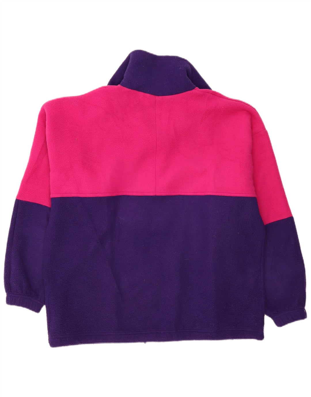 ALEXANDER Pull polaire à col zippé pour homme XL Violet Colorblock Polyester
