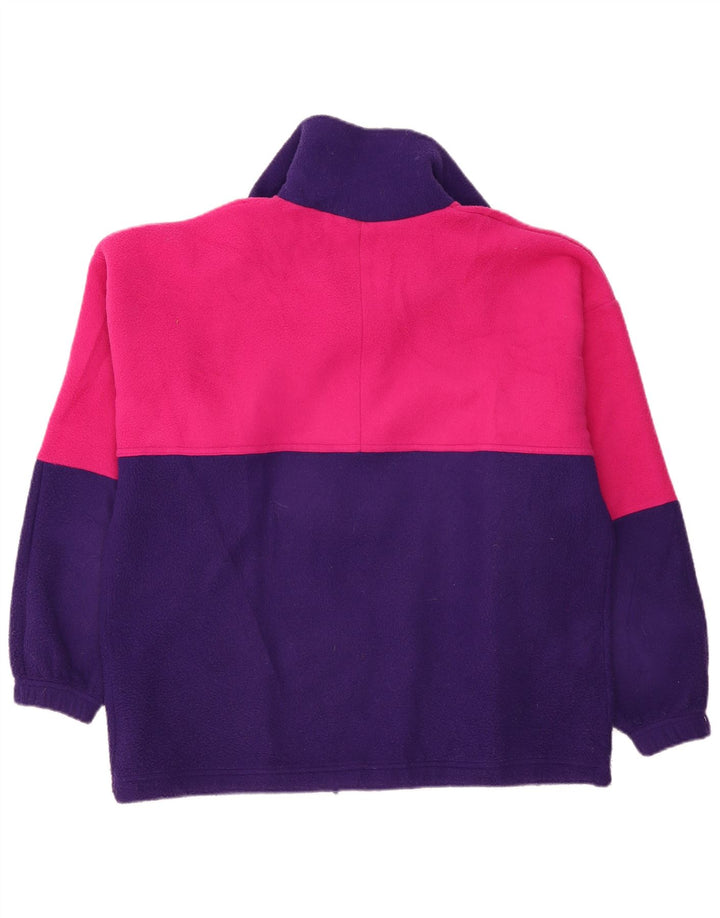 ALEXANDER Pull polaire à col zippé pour homme XL Violet Colorblock Polyester