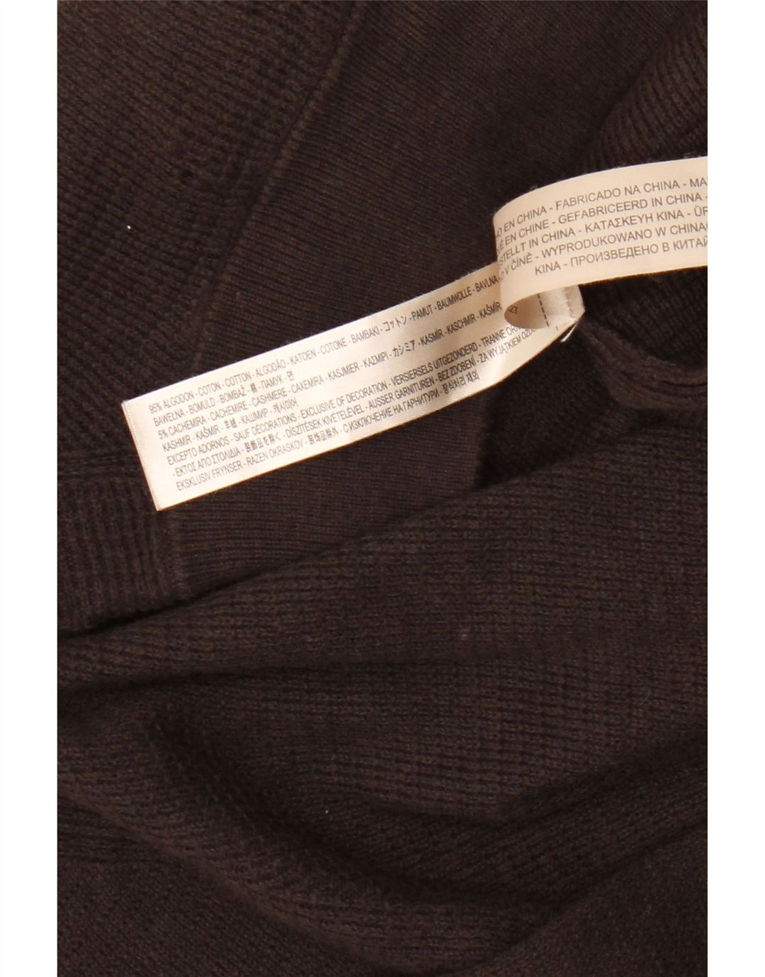 Massimo Dutti Pull col zippé pour homme XL en coton marron
