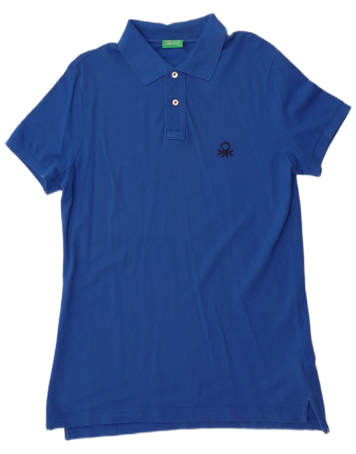 Benetton Polo Homme XL Bleu Coton