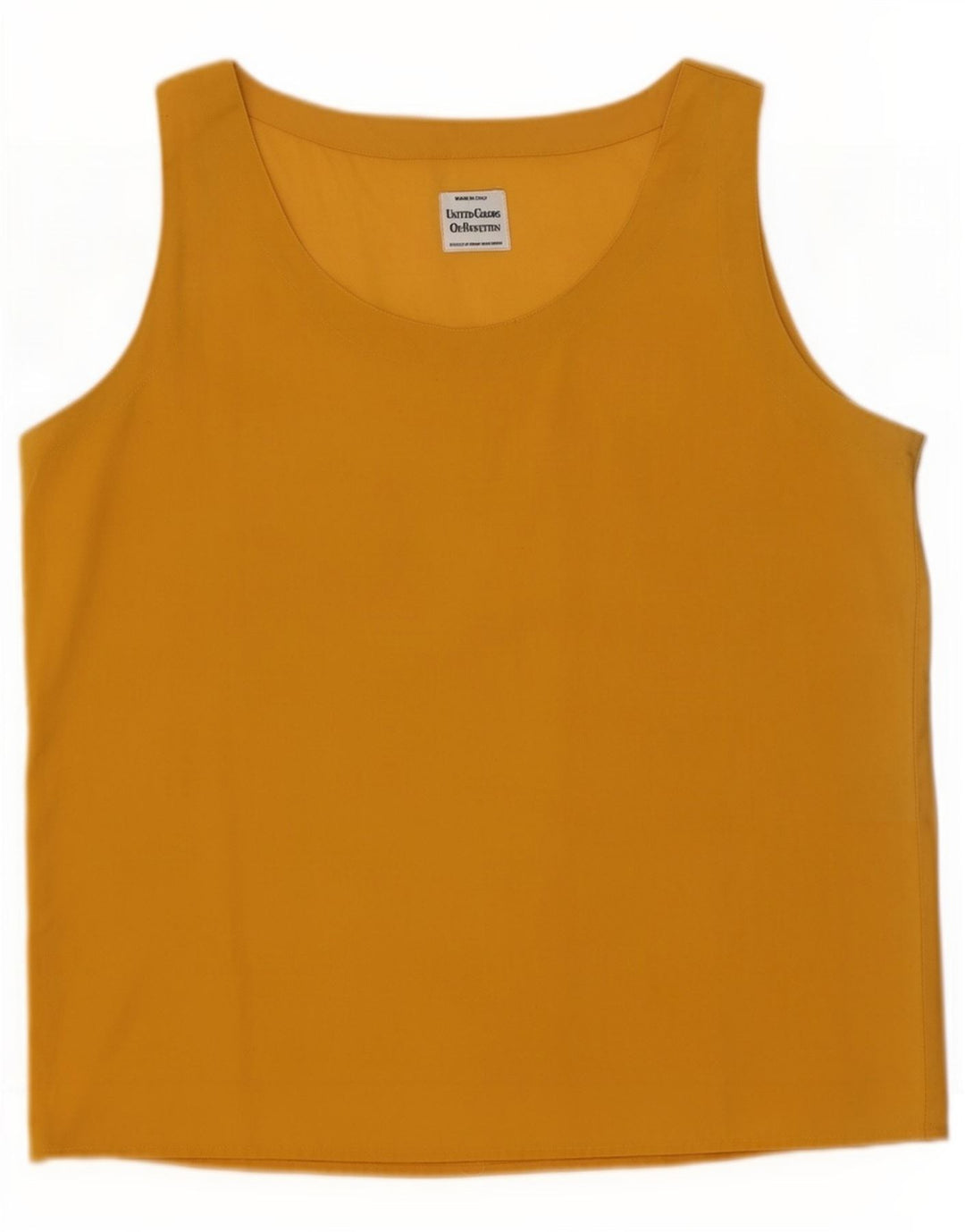 Benetton Femme Blouse Sans Manches Top IT 42 Jaune Moyen