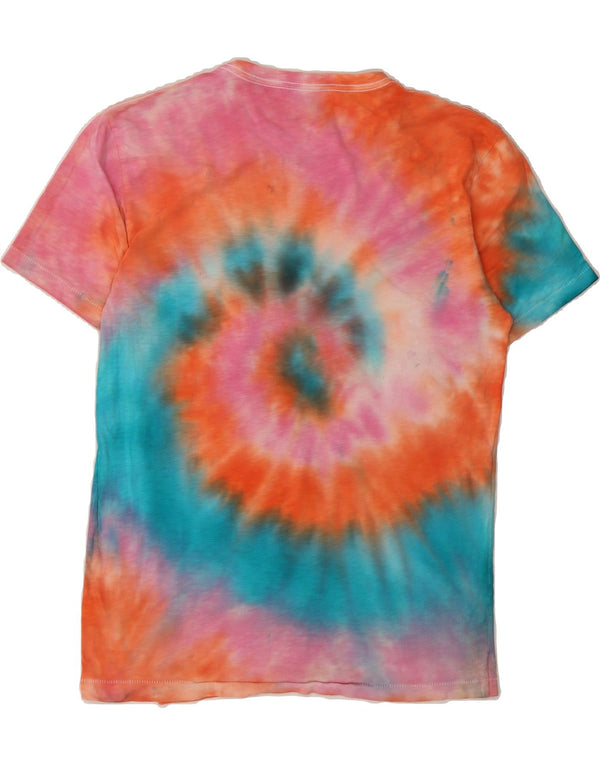 J. CREW Mens Garment Dyed T-Shirt Top Small Multicoloured Tie Dye Cotton