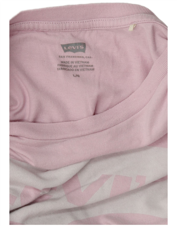 Levi's T-Shirt Graphique Femme UK 16 Large Rose