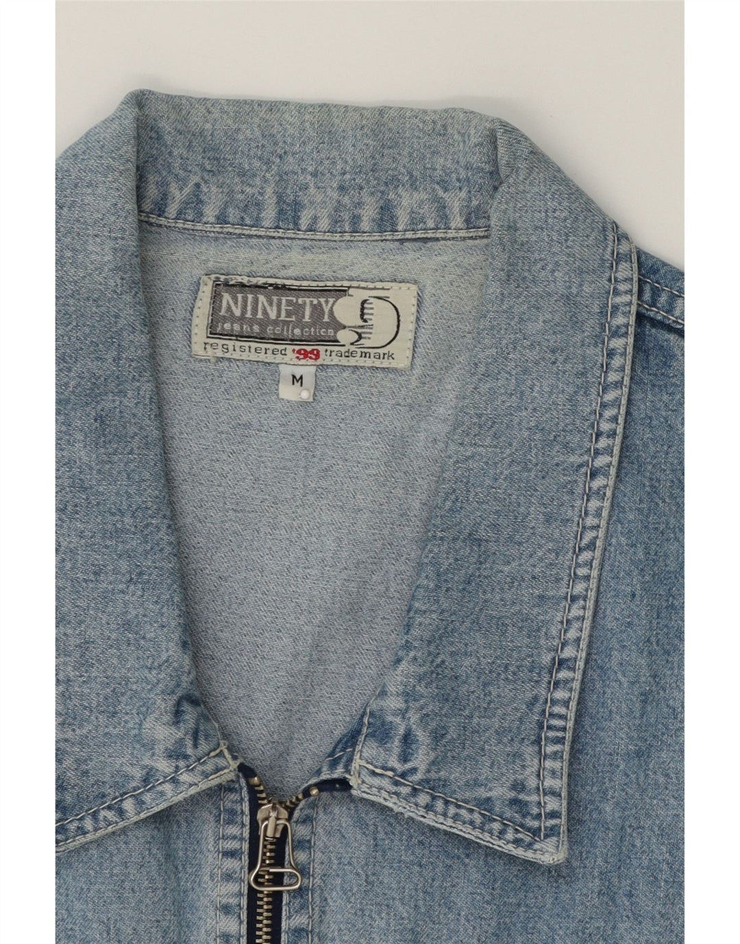 VINTAGE Womens Denim Gilet UK 12 Medium Blue Cotton Vintage Vintage and Second-Hand Vintage from Messina Hembry 