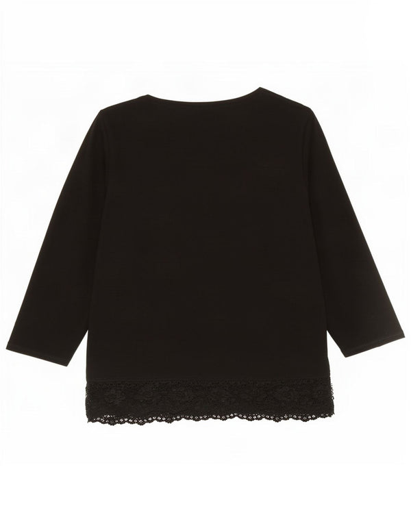Marks & Spencer Chemisier à manches 3/4 pour femme UK 14 Medium Noir Viscose