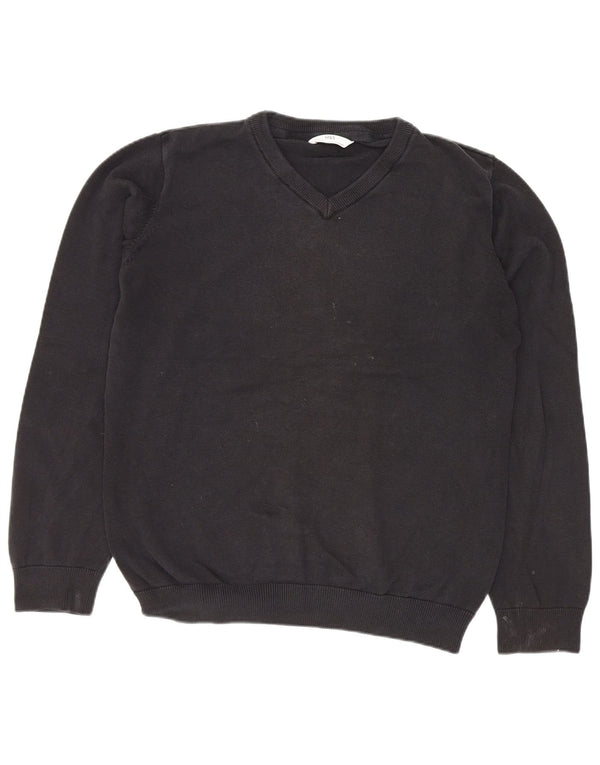 Marks & Spencer Pull col V garçon 14-15 ans Noir Coton
