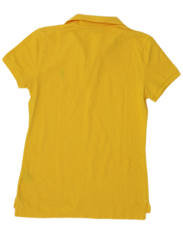 Polo Ralph Lauren Polo coupe skinny pour femme UK 12 coton jaune moyen