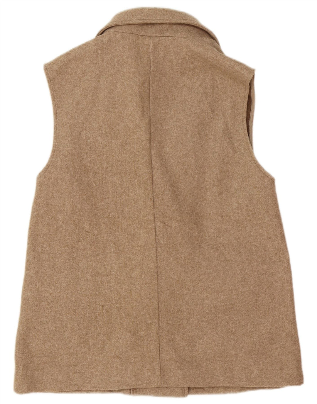 Zara Gilet utilitaire à double boutonnage pour femme UK 12 Polyester beige moyen