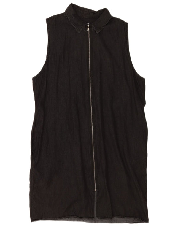 Cheap Monday Robe en jean sans manches pour femme UK 46 Large Noir Coton