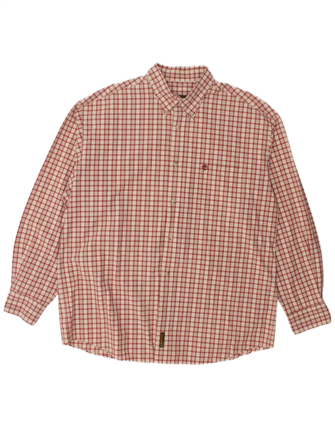 Timberland Chemise Homme Grand Carreau Rouge Coton
