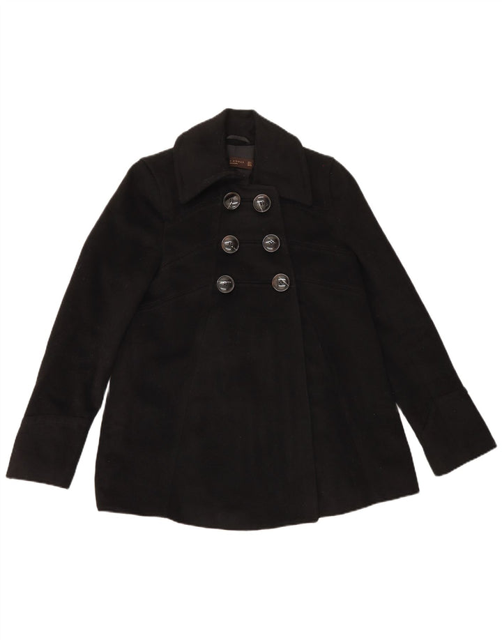 Zara Femme Caban UK 8 Petit Acétate Noir