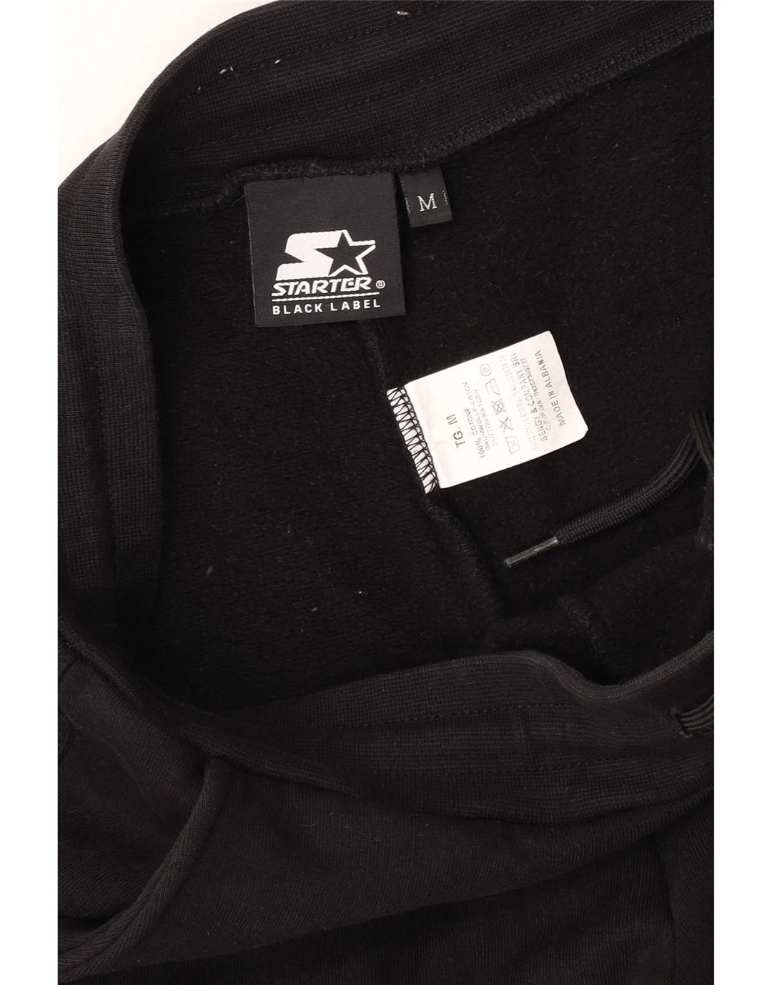 Starter Pantalon de survêtement cargo graphique pour homme en coton noir moyen