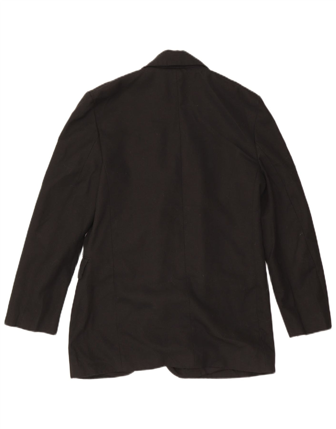 Zara Veste Blazer 2 Boutons Femme UK 10 Petite Viscose Noire