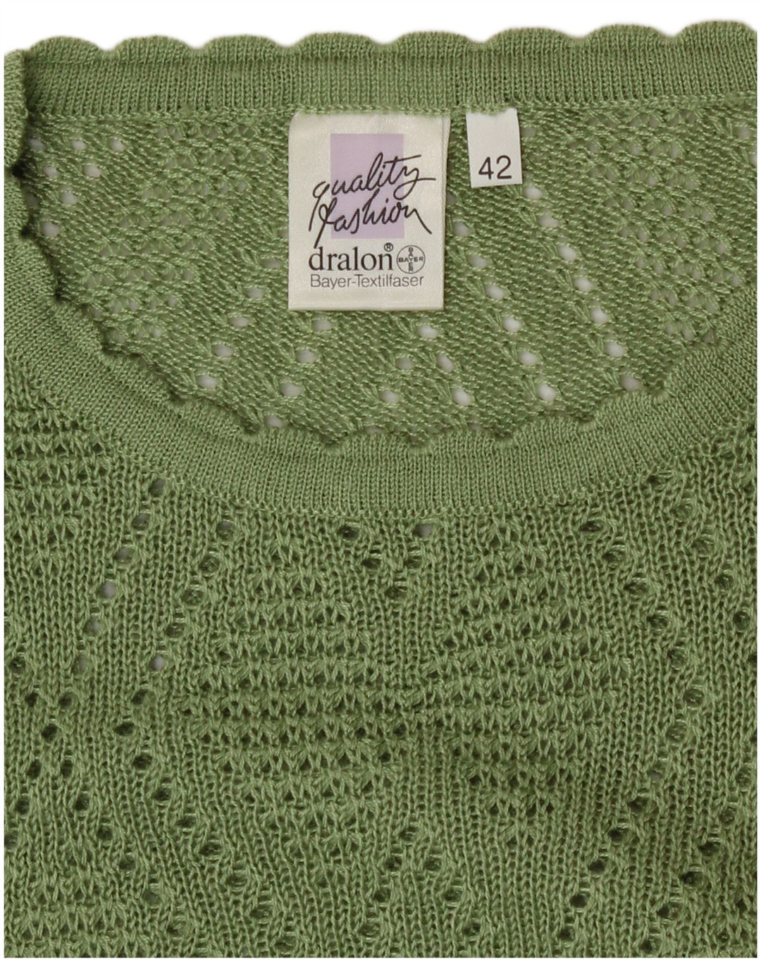 Bayer Pull ras du cou pour femme EU 42 Large Vert Acrylique