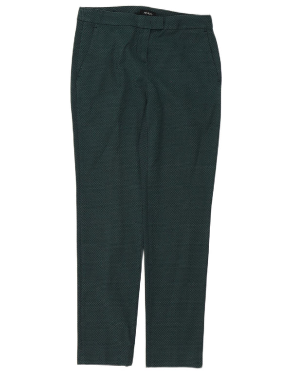 Max&Co. Womens Slim Suit Trousers UK 8 Small W28 L29 Green Cotton