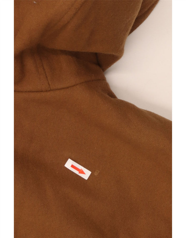 Faciba Duffle Coat À Capuche Homme IT 50 Large Laine Marron