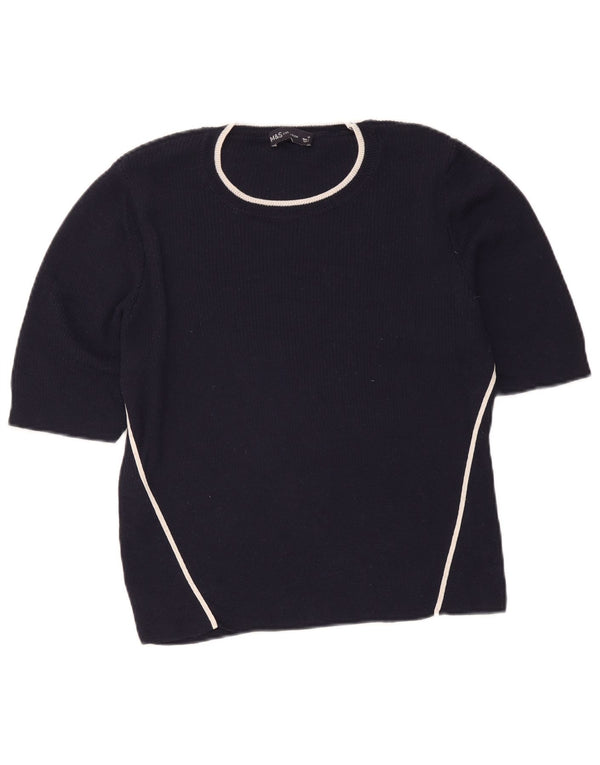 Marks & Spencer Chemisier à manches courtes pour femme UK 16 Large Bleu marine