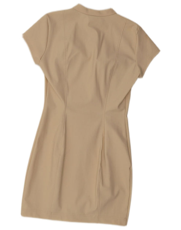 Robe fourreau Zara Femme UK 14 Large Beige Polyamide