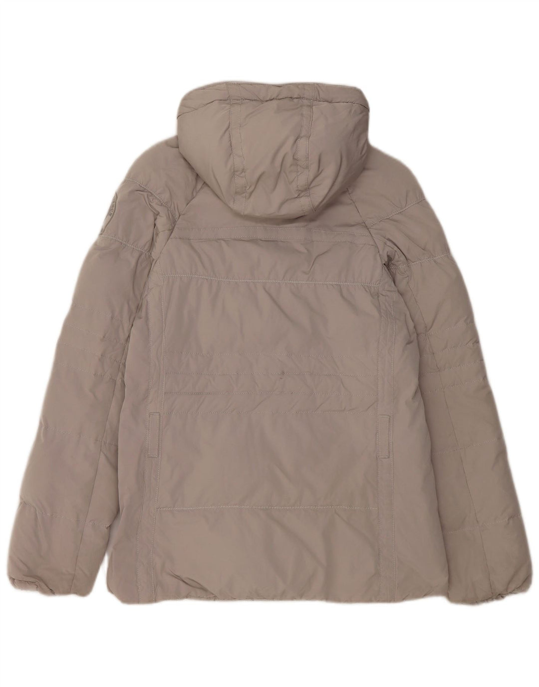 Napapijri Veste matelassée à capuche pour femme UK 10 Small Gris Polyester