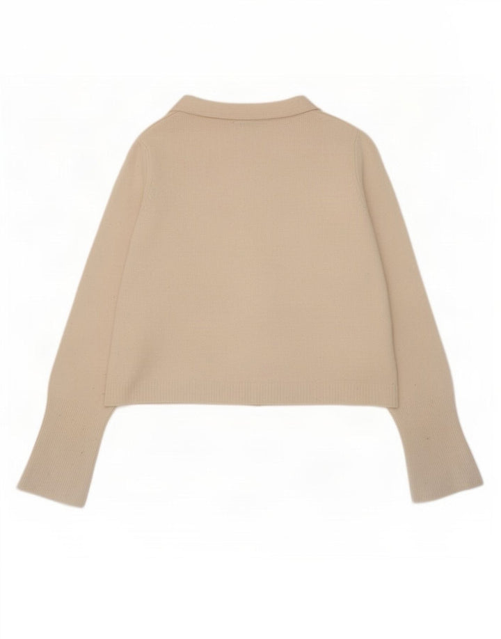 Zara Cardigan surdimensionné pour femme UK 10 Petite laine blanche
