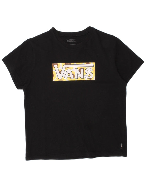 VANS Boys Graphic T-Shirt Top 15-16 Years XL Black Cotton