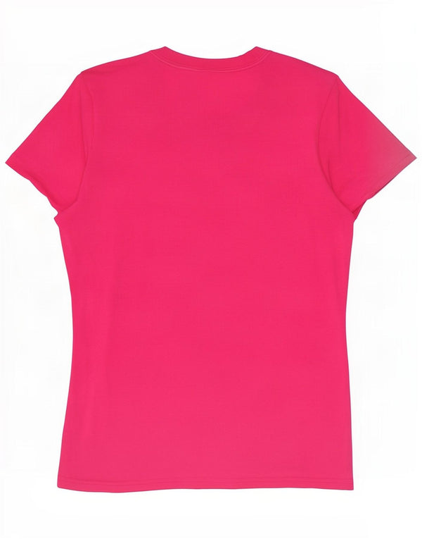 Nike T-shirt graphique Dri Fit pour femme UK 20/22 XL Rose Coton