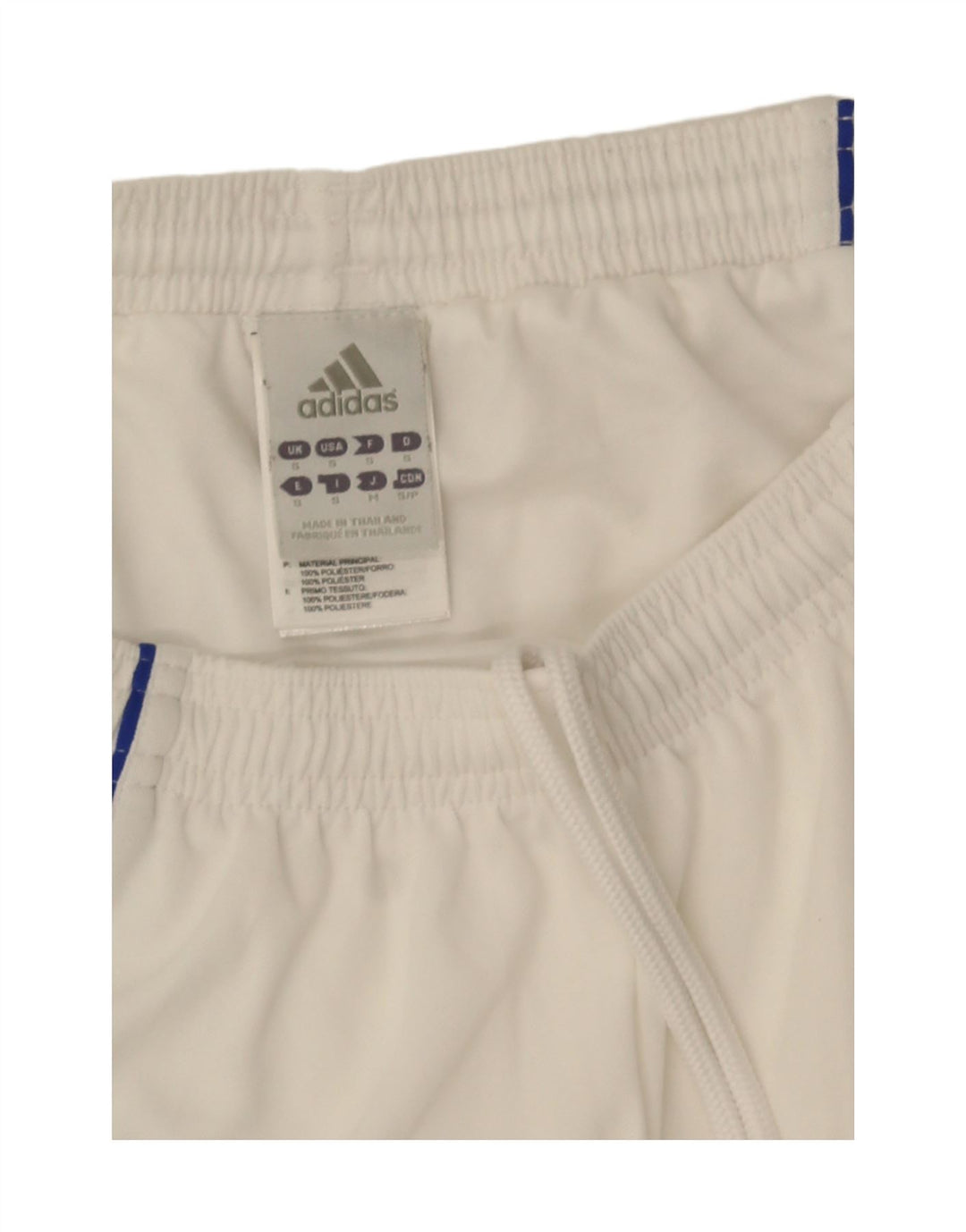 Adidas Short de sport Climalite pour homme, petit, blanc, color block, polyester