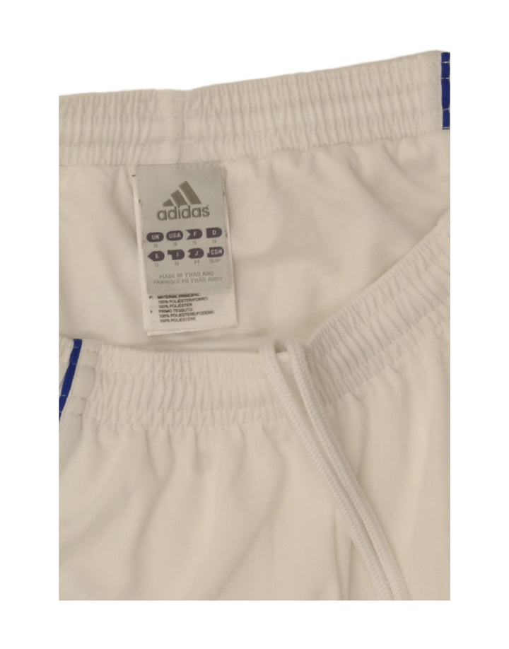 Adidas Short de sport Climalite pour homme, petit, blanc, color block, polyester