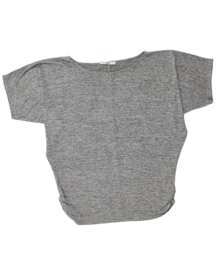 Oasis T-Shirt Oversize Femme UK 10 Petit Gris Moucheté Polyester