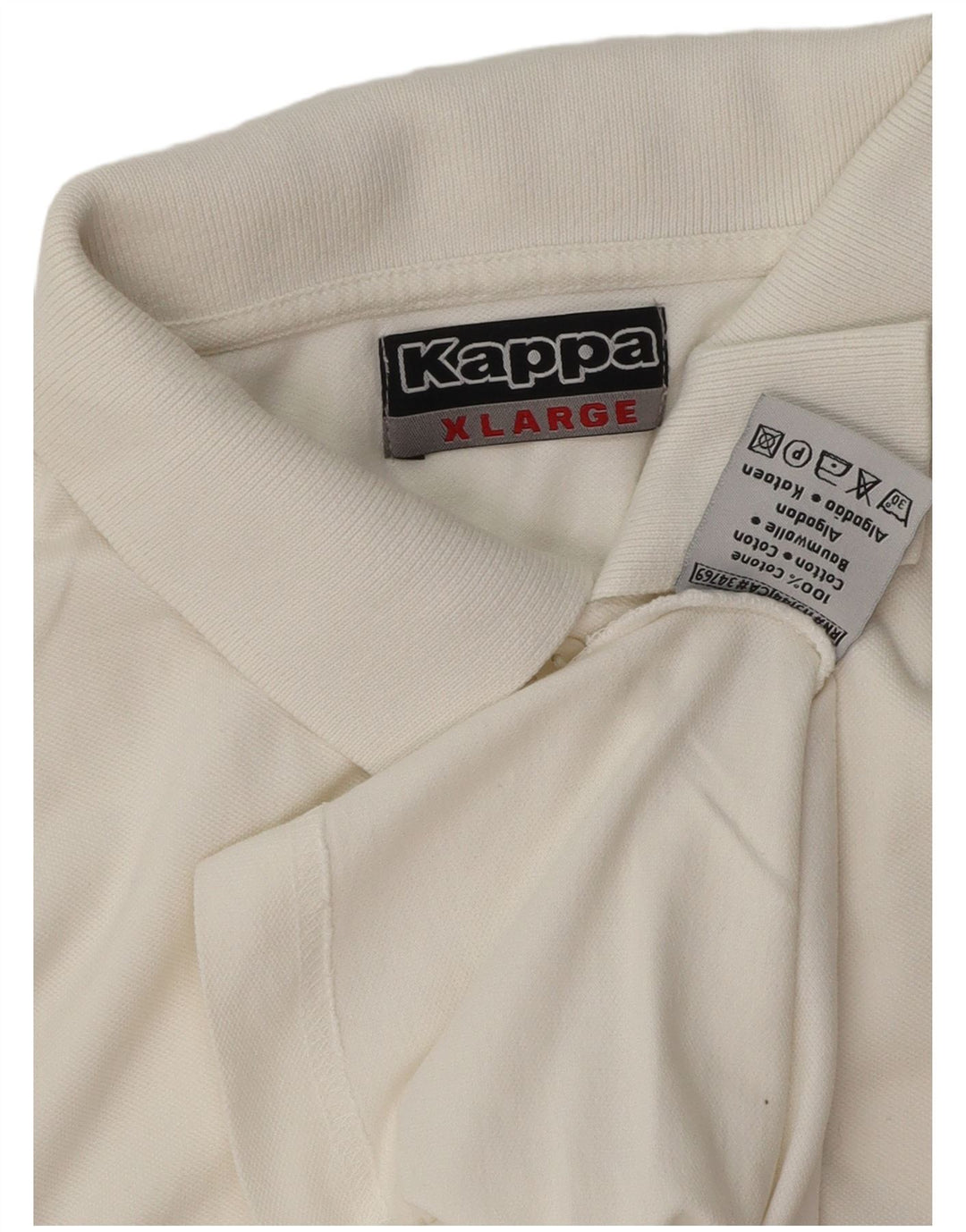 Kappa Polo Homme XL Blanc Coton
