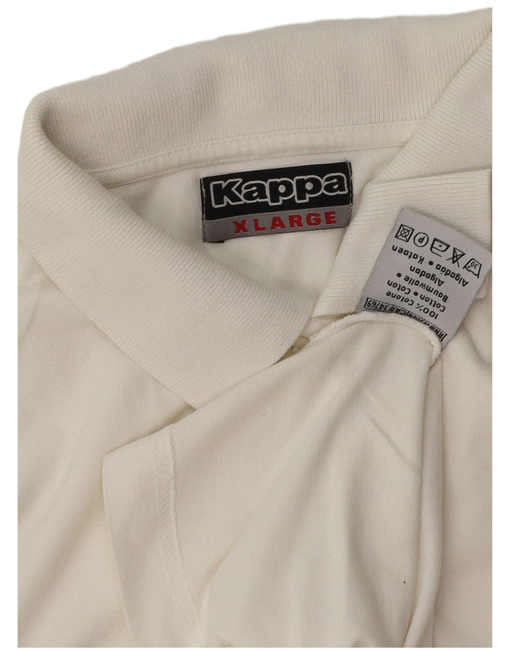Kappa Polo Homme XL Blanc Coton
