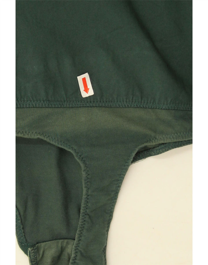 Benetton Body à volants sur le devant pour femme UK 16 Large Vert Coton