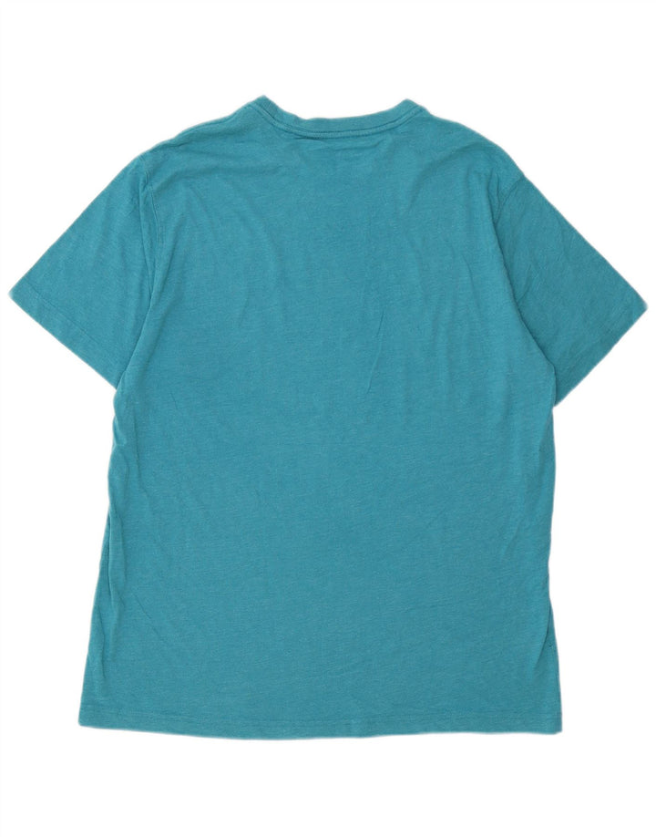 EDDIE BAUER T-Shirt Homme Top Large Bleu Coton