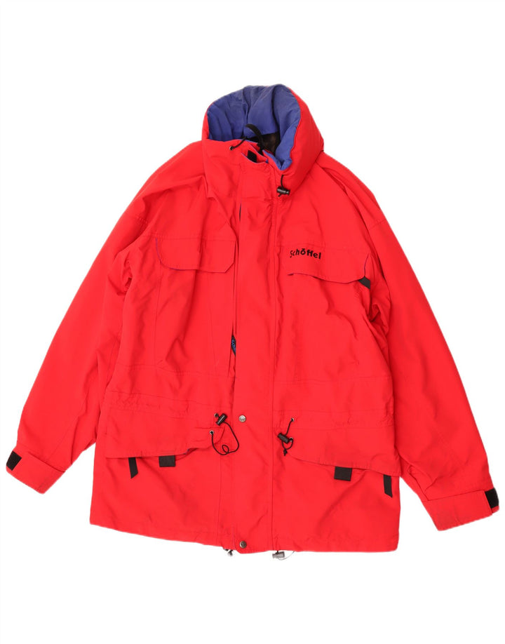 Schoffel Veste de Pluie à Capuche Homme EU 50 Large Rouge