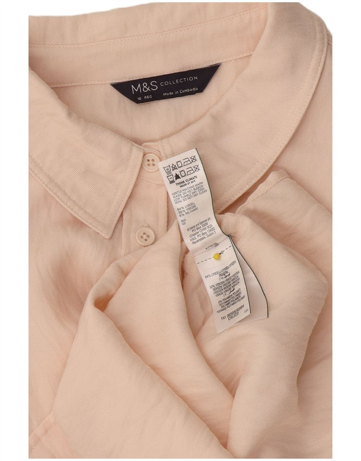 Marks & Spencer Chemise Femme UK 16 Large Rose Lyocell