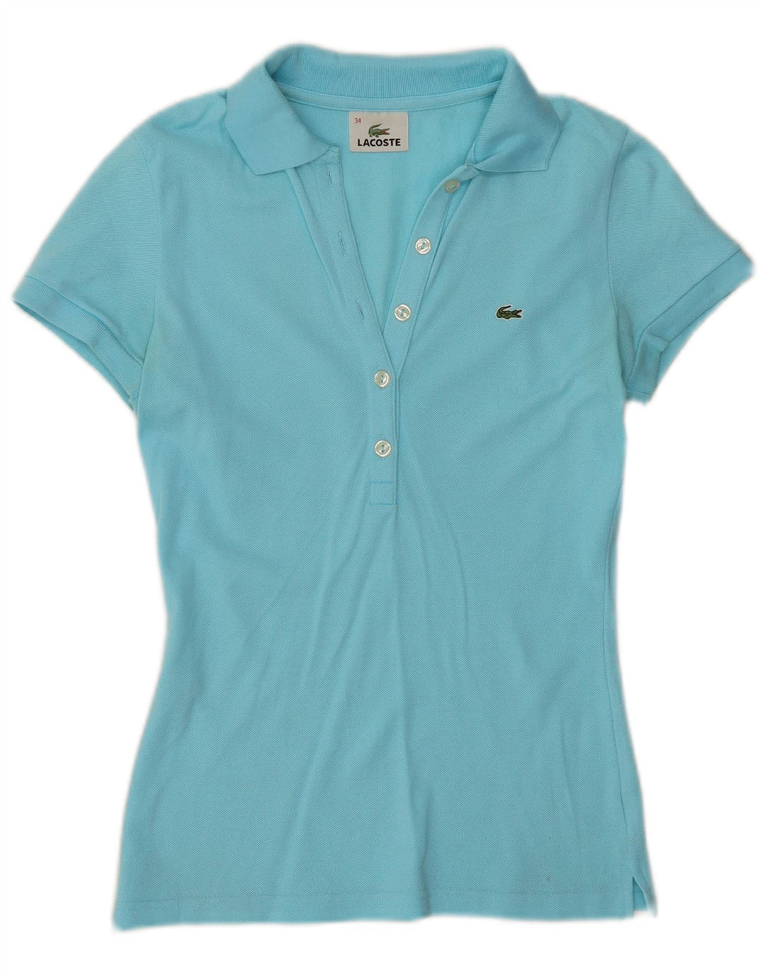 Lacoste Polo Femme Taille 34 Petit Bleu Coton