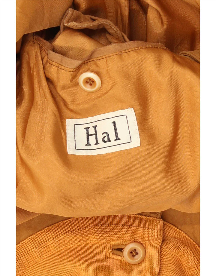 vintage Mens Suede Bomber Jacket UK 38 Beige Moyen