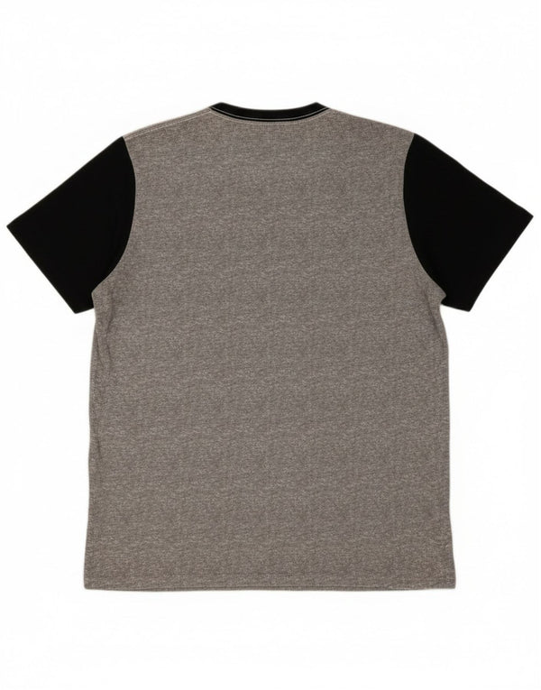 Hollister T-Shirt Homme Haut Large Gris Colorblock Coton