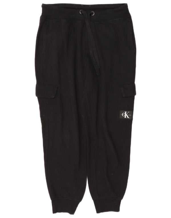 Calvin Klein Pantalon de survêtement cargo pour homme en coton noir Taille S