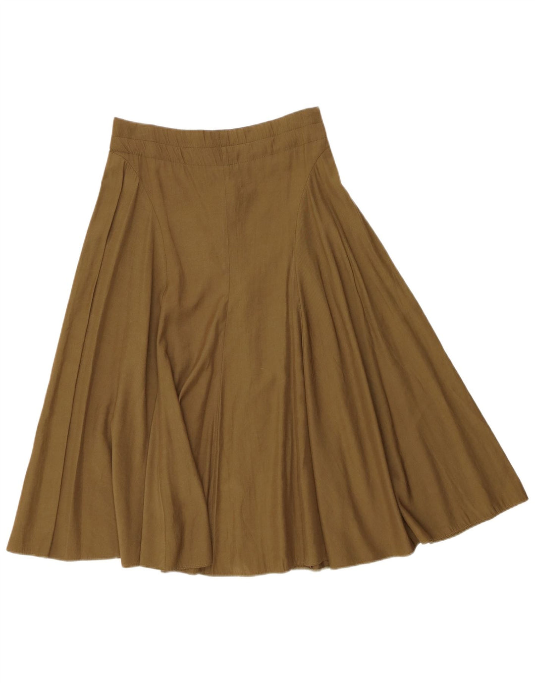Jupe évasée femme vintage Moyen W30 Kaki Polyester