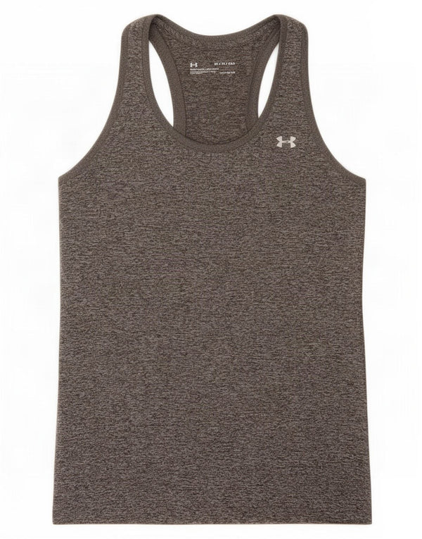 Under Armour Heat Gear Loose Fit Débardeur UK 6 XS Gris Moucheté
